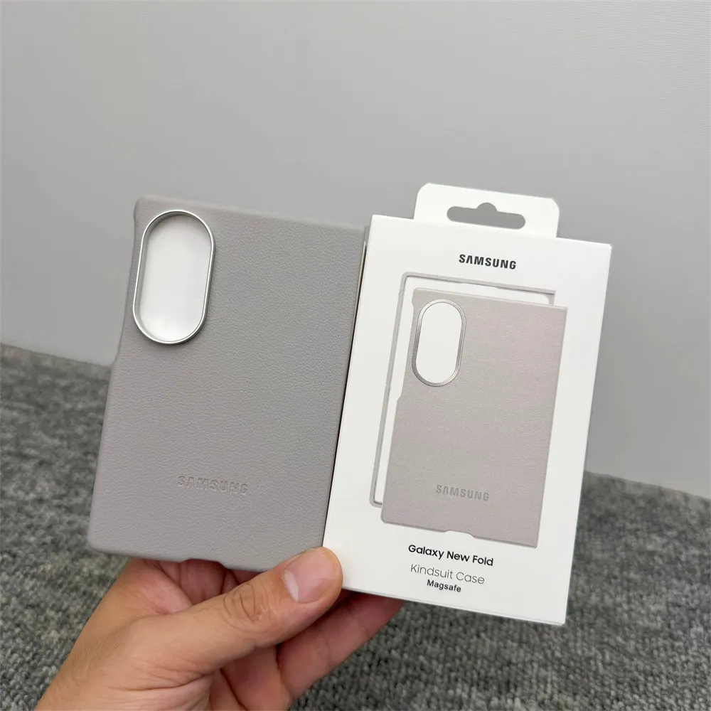 Samsung Z Fold 8 Leather Case | Kindsuit Slim Leather Back Cover | Shockproof Leather Case