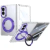 Samsung Galaxy Z Fold 8 Case Clear Magnetic Phone Cover with Kickstand & Front Screen Protector | Ravaka