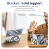 Samsung Galaxy Z Fold 8 Case Clear Magnetic Phone Cover with Kickstand & Front Screen Protector | Ravaka
