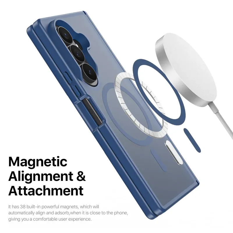 Samsung Galaxy Z Fold 8 Ultra Translucent Case with MagSafe | Hinge Protection Magnetic Cover | Frosted PC + TPU Shockproof Case