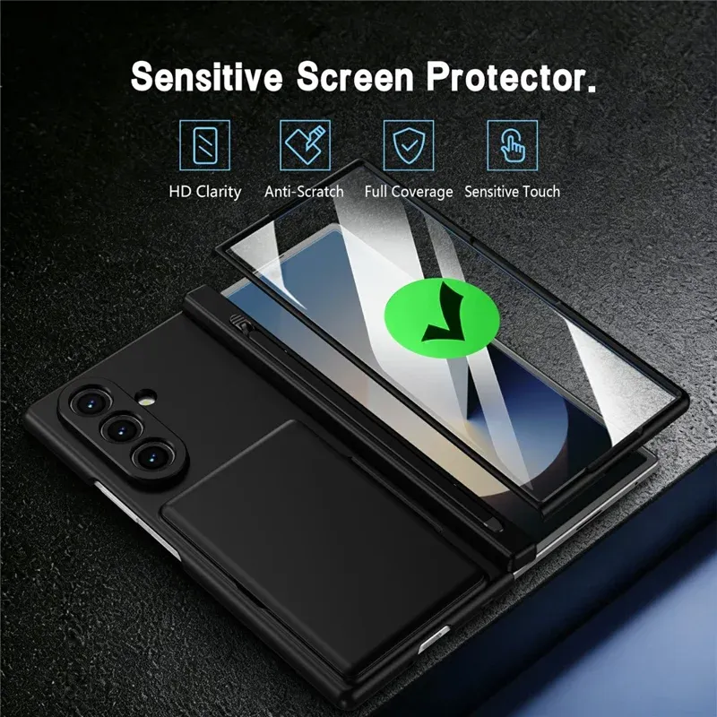 imgi_37_800x800_6601222765A-4 Samsung Galaxy Z Fold 8 Ultra Case | Hard PC Phone Cover with Screen Protector | Card Holder Wallet