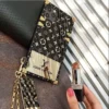 iPhone 15 Series Luxury Black Trunk Case with Chain Lanyard | Designer Style Protective Cover with Corner Guards