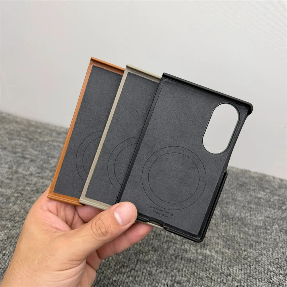 Samsung Z Fold 8 Leather Case | Kindsuit Slim Leather Back Cover | Shockproof Leather Case