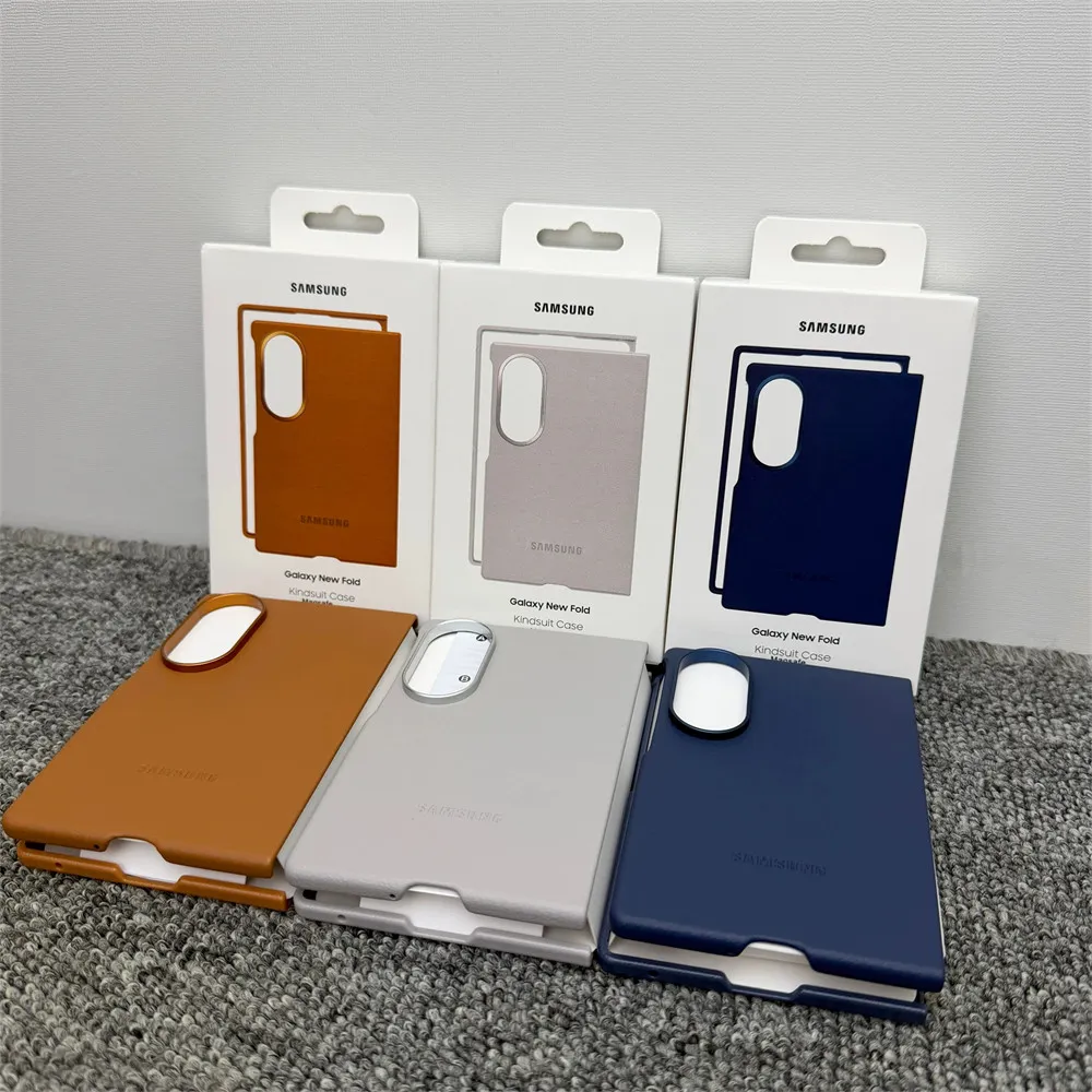 Samsung Z Fold 8 Leather Case | Kindsuit Slim Leather Back Cover | Shockproof Leather Case