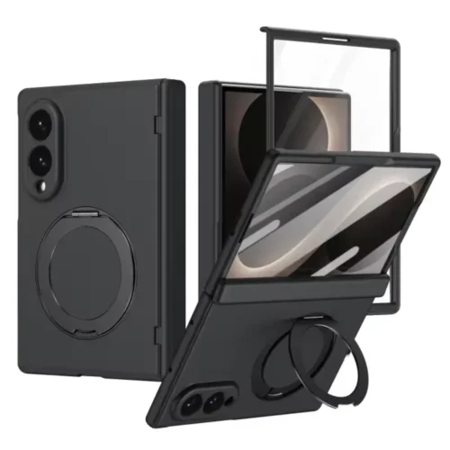 Samsung Galaxy Z Fold 8 Magnetic Ring Stand Case with 360° Rotating Kickstand – Slim Protective Cover for Galaxy Z Fold 8