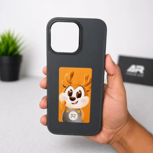 NFC E-Ink Phone Case for iPhone | Customizable E-Paper Display Cover | Wireless NFC Electronic Ink Screen | Smart DIY Photo Phone Cover