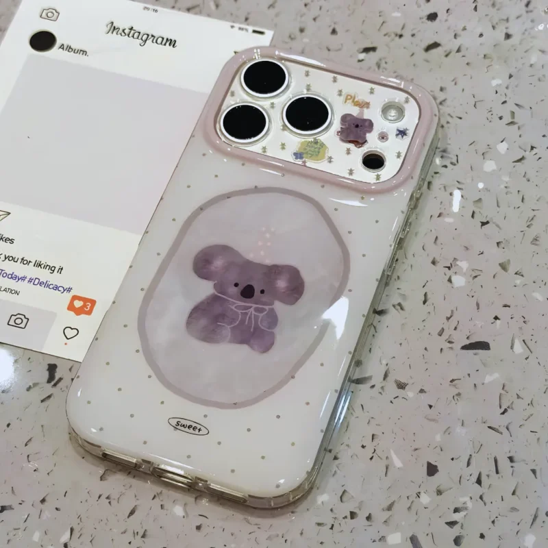 sddvsd Cute Aesthetic Cartoon Clear Case for iPhone 17 Pro & 17 Pro Max - Cover for Girls