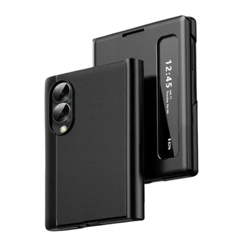 Samsung Galaxy Z Fold 8 Smart Window View Case | Leather Wallet Flip Cover with Card Holder