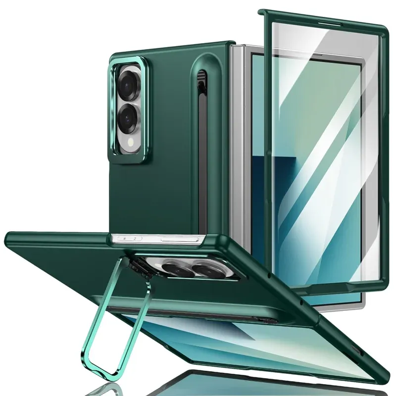 Samsung Galaxy Z Fold 8 Hard PC Case with Stylus, Metal Camera Stand and Front Screen Guard