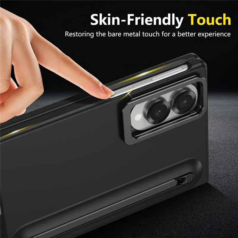 Samsung Galaxy Z Fold 8 Hard PC Case with Stylus, Metal Camera Stand and Front Screen Guard