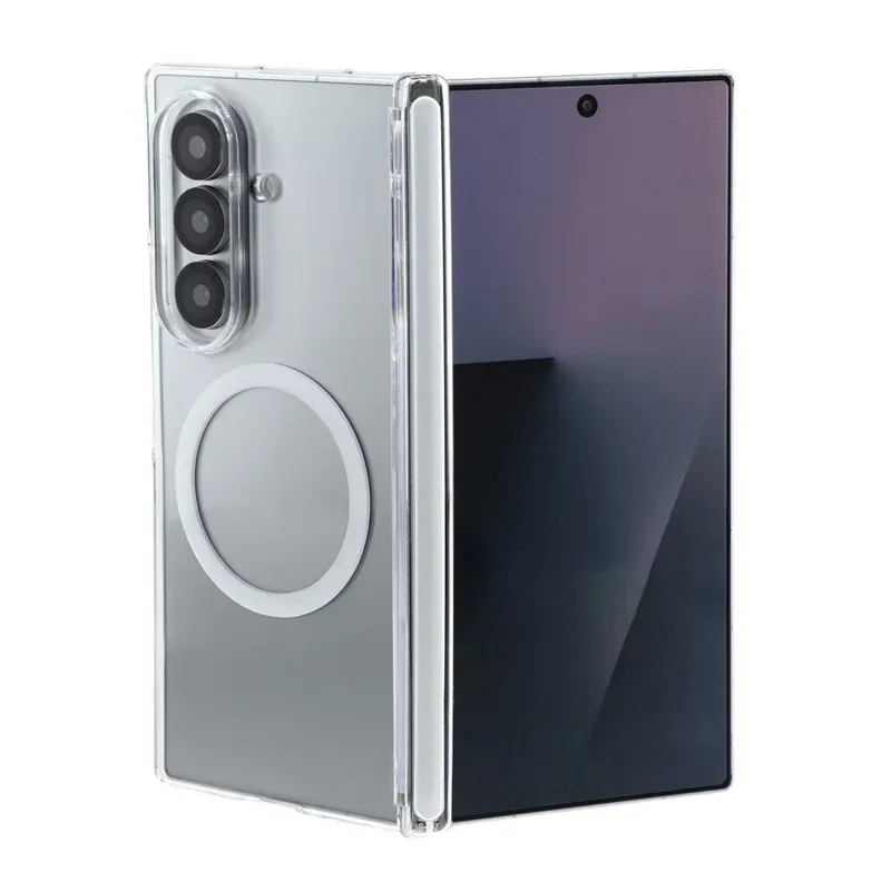 Samsung Galaxy Z Fold 8 Ultra Clear Case with MagSafe Compatibility & Hinge Protection
