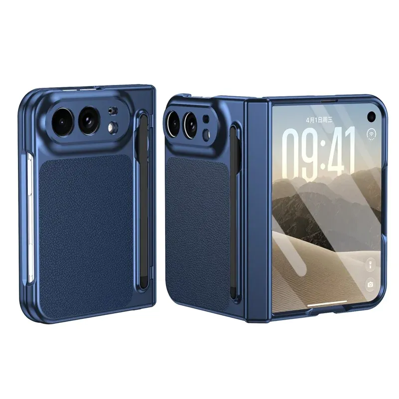 iPhone Duo Case Matte Electroplated Leather PC Phone Cover with Screen Film / Stylus