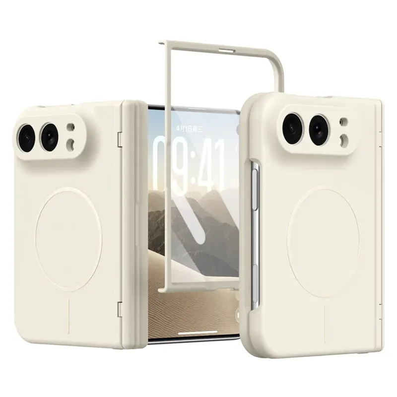 iPhone Duo Magnetic Hard PC Case - Anti-Scratch Folding Cover + Tempered Glass Protector